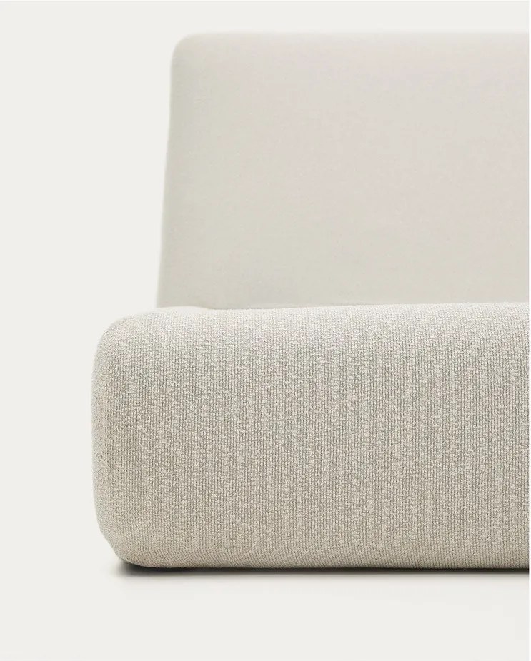 Bézs kárpitozott franciaágy ágyrács nélkül 180x200 cm Martina – Kave Home