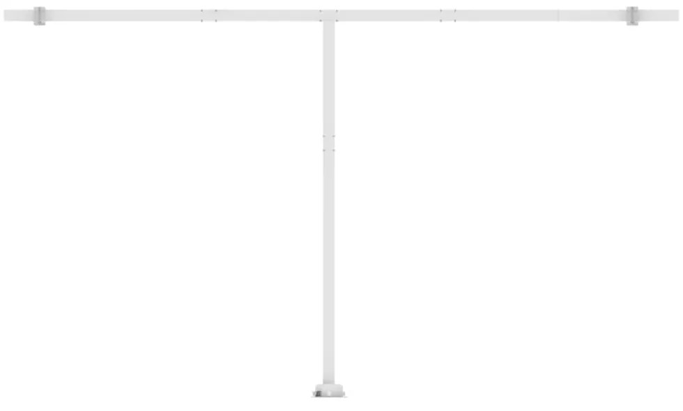 sárga-fehér automata póznás napellenző 500 x 350 cm