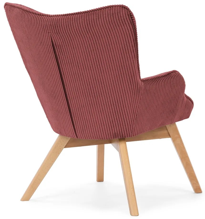 Piros kordbársony fotel Niko – Ropez