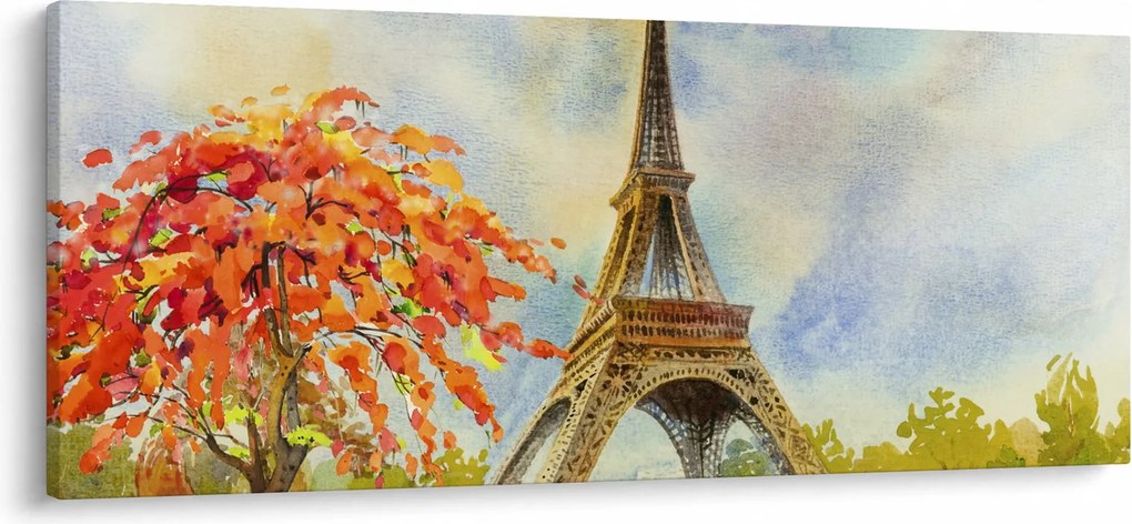Festett kép az Eiffel-torony (120x50 cm)