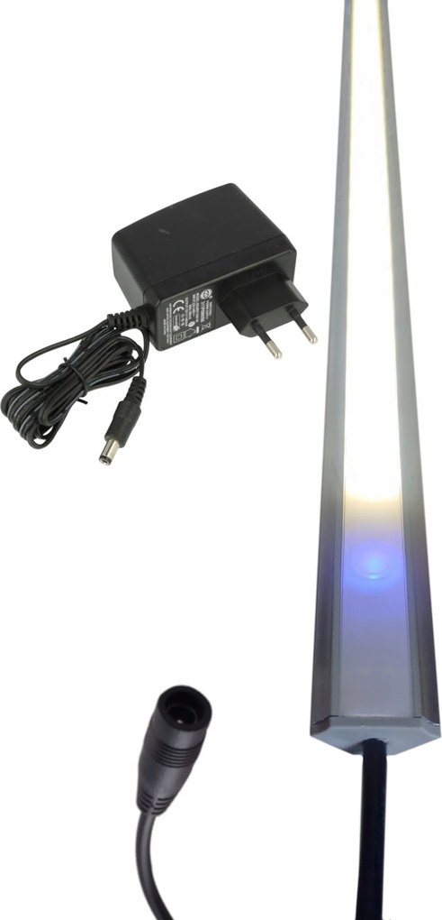 Led szalag szekrény alá, sarokba szerelhető, 50cm Led fényerőszabályzó, hideg fehér