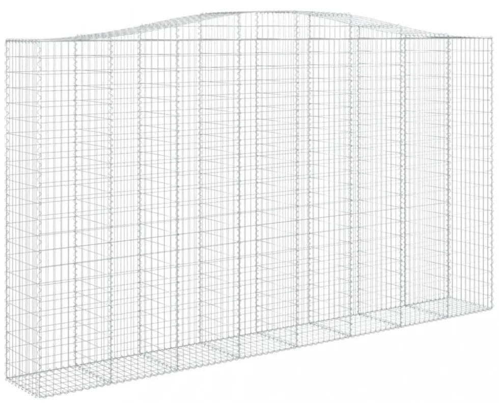 5 db íves horganyzott vas gabion kosár 400x50x220/240 cm