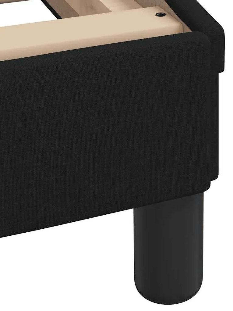 fekete szövet ágykeret matrac nélkül Hanko 160 x 200 cm