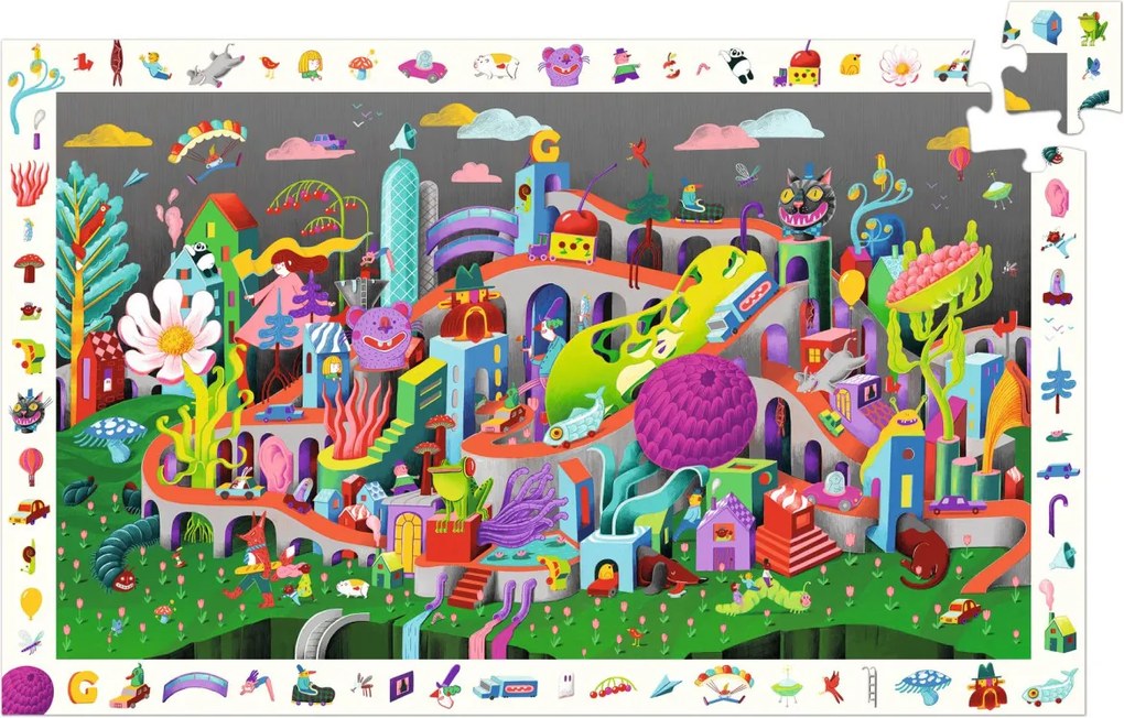 Megfigyeltető puzzle - Őrült város, 200 db-os - Crazy Town