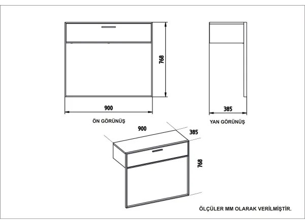Fali konzolasztal POLKA 76,8x90 cm arany/fekete
