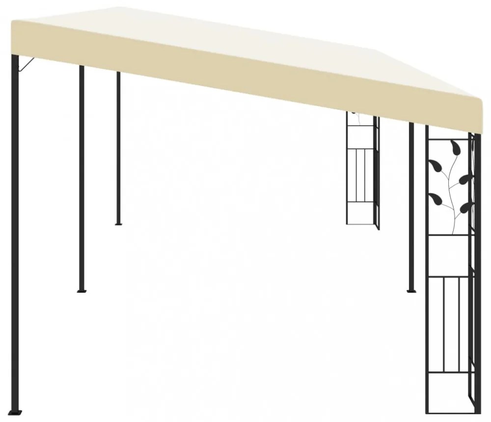 vidaXL krémszínű falra szerelhető pavilon 6 x 3 x 2,5 m