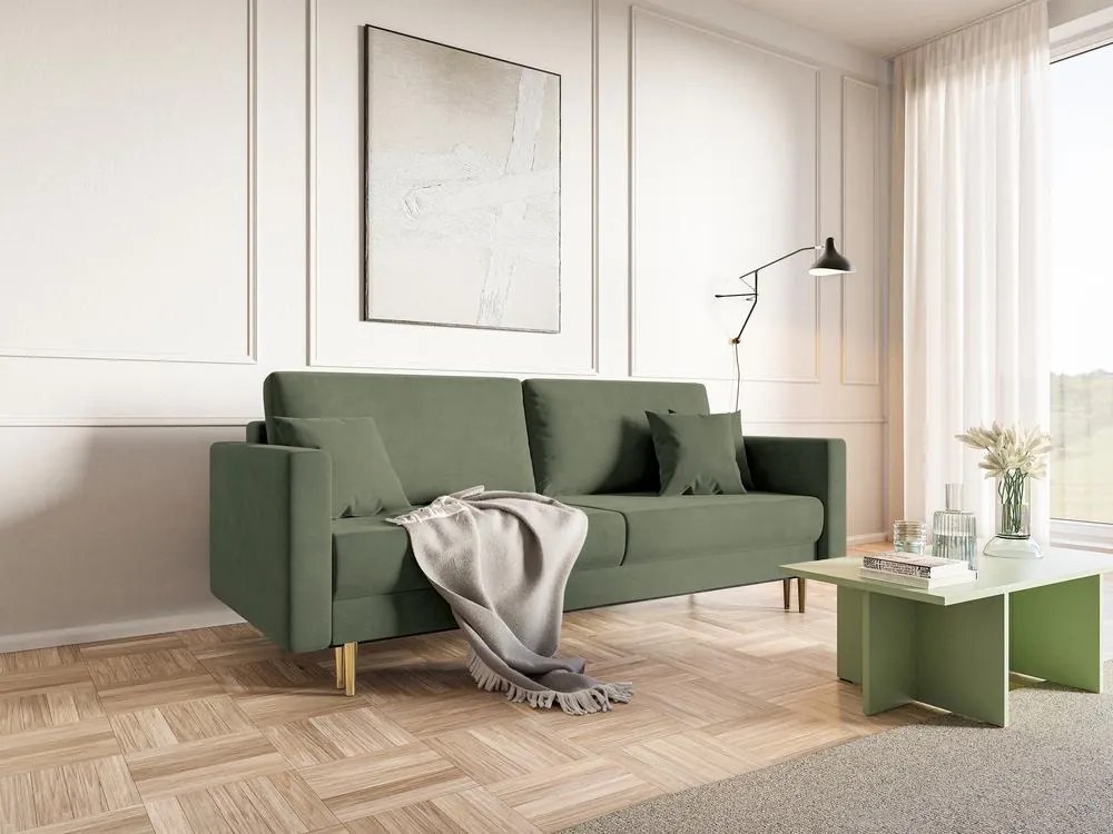 Háromszemélyes kanapé Vallera (oliva). Akció -15%. 1098761