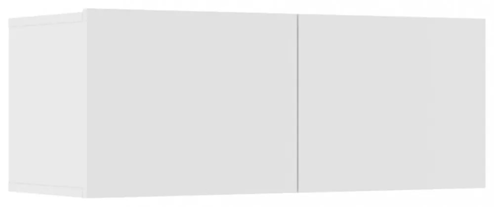 4 db fehér szerelt fa TV-szekrény 80 x 30 x 30 cm