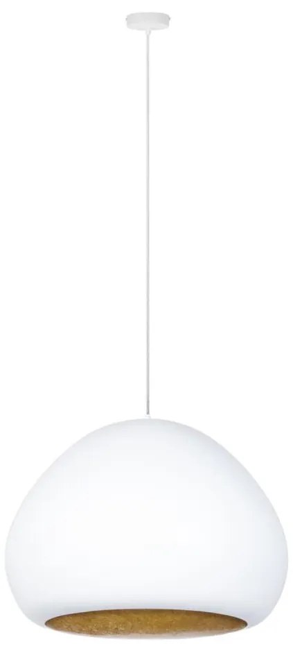 Csillár zsinóron LAVA 1xE27/15W/230V fehér/arany