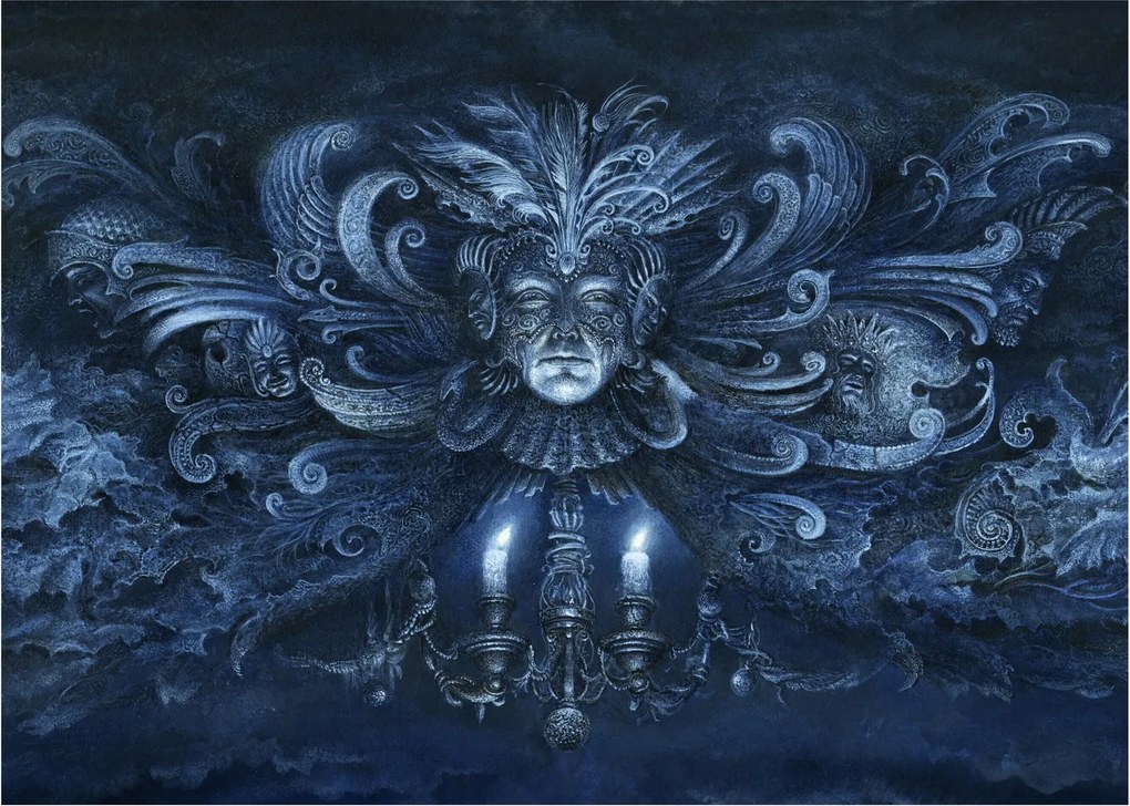 Kép - sötét barokk (üvegen) (70x50 cm)