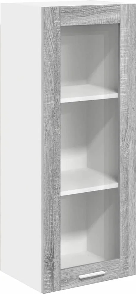 vidaXL Függő szekrény tárolóval Szürke Sonoma 40 x 31 x 100 cm Faanyag