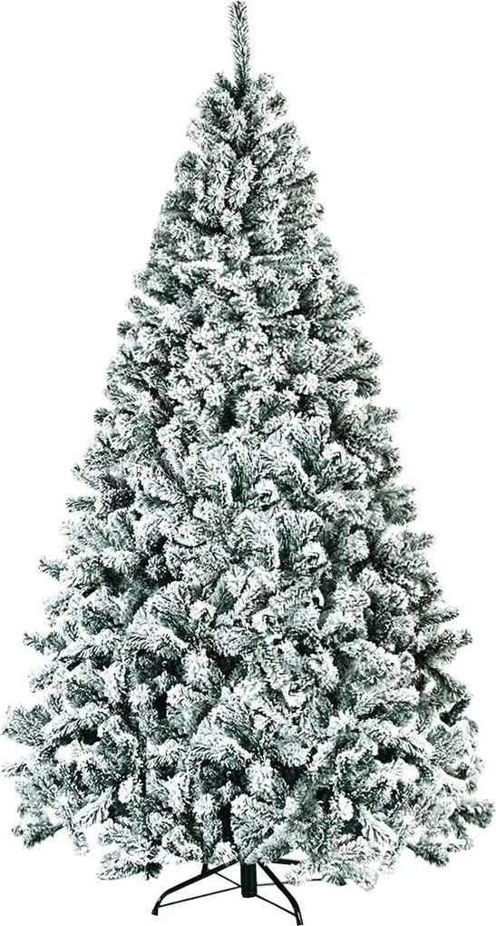 Karácsonyfa Műfenyő Nagy Hó Utánzat Led Lámpa 225 CM Állványon