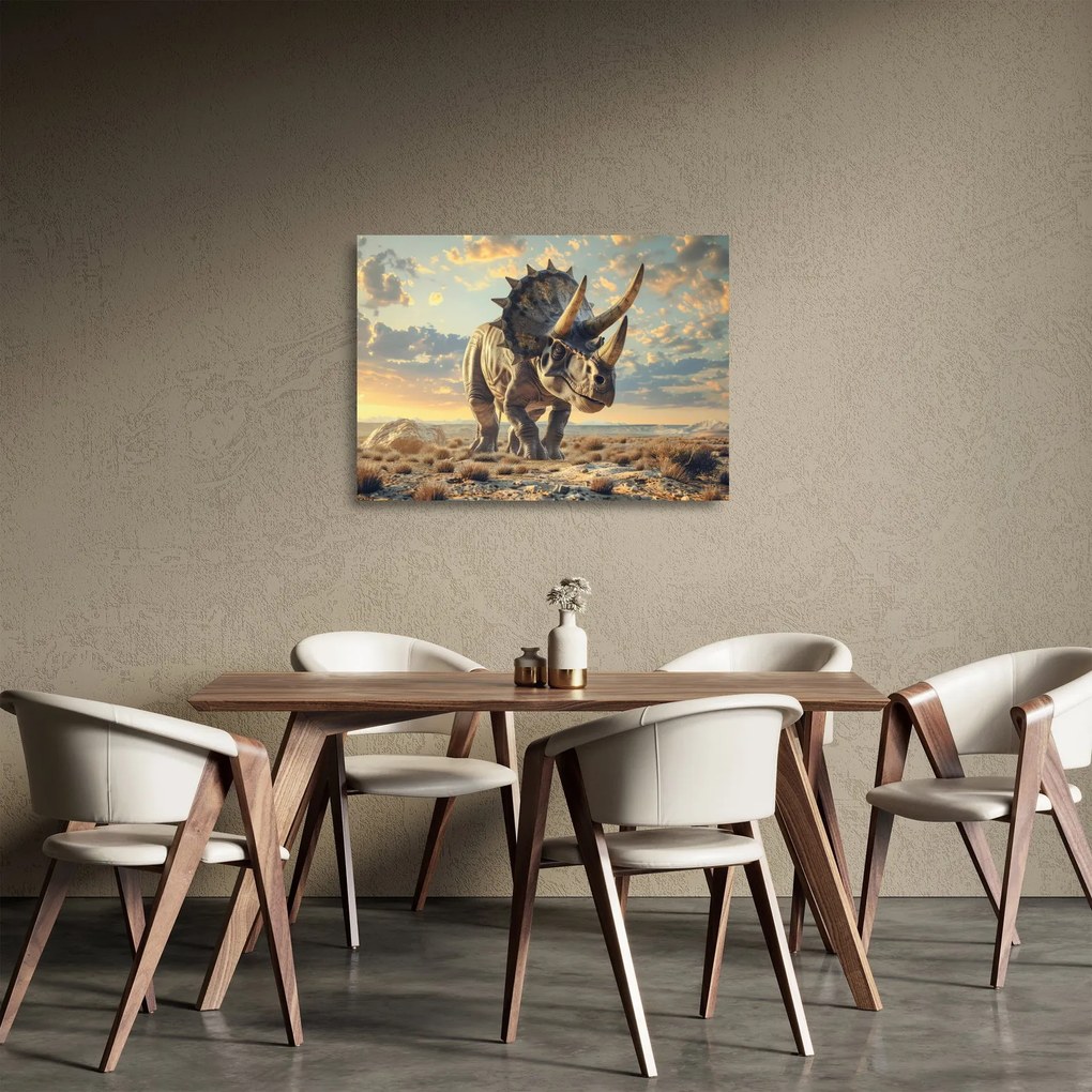 Üveg kép - Triceratops (70x50 cm)