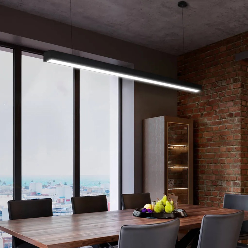 DOMENOLED 381 SPOT Modern Led Függesztett Lámpa Fekete LED IP20