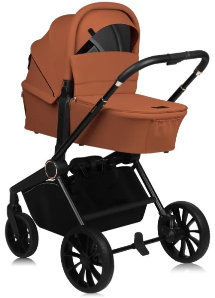 Lionelo - MIKA PLUS 2 az 1-ben kombinált babakocsi, rozsdabarna