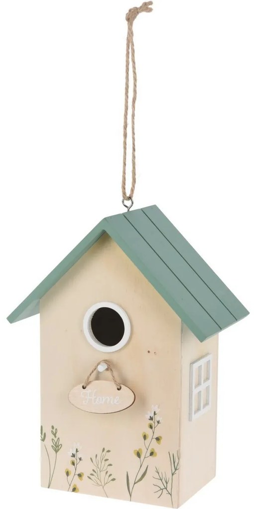Home fa madárház, zöld, 16,5 x 10 x 21,5 cm