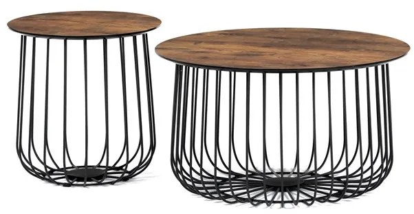 Dohányzóasztal 60×60 cm, MDF, Vad Tölgy. AF-3007 OLW