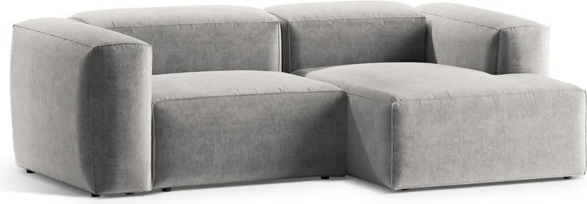 Világosszürke sarokkanapé (jobb oldali-heverő résszel) Bergamo – Cosmopolitan Design