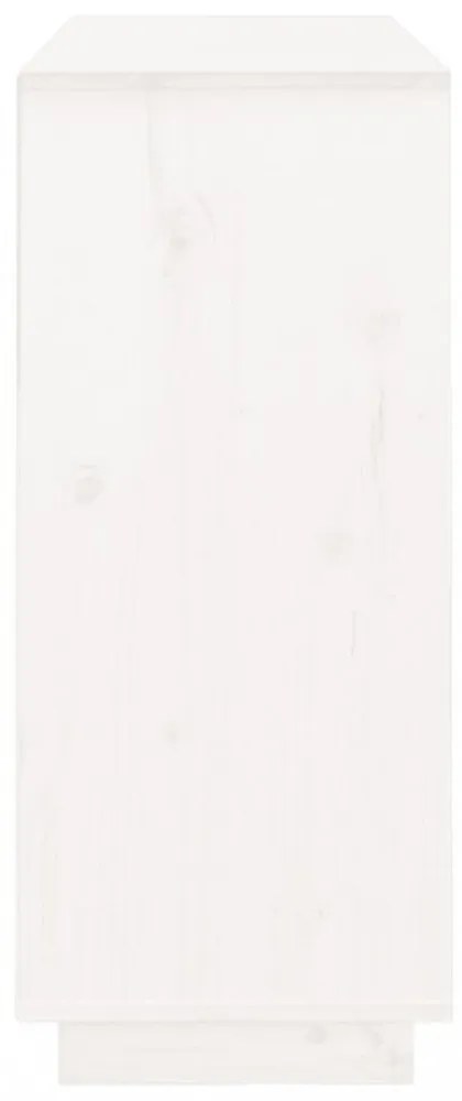 fehér tömör fenyőfa tálalószekrény 104,5x34x80 cm