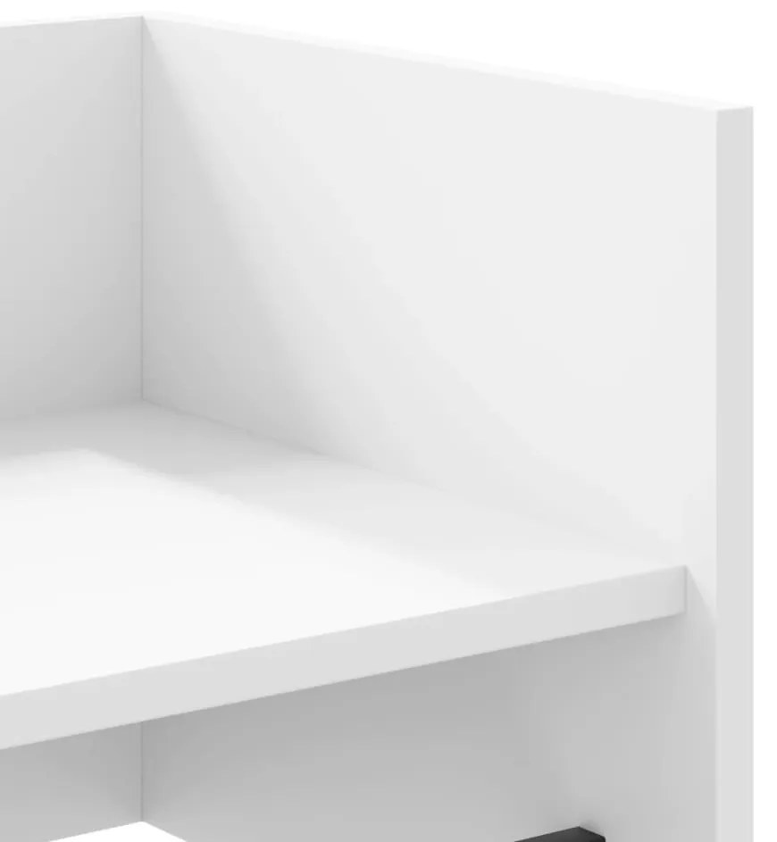 fehér szerelt fa fali polc 100 x 35 x 30,5 cm