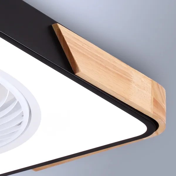 Brilagi LED dimmeres lámpa ventilátorral 30W 230V 3000-6500K fekete/tölgy+DO