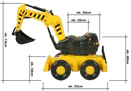 Gyermek homokkotró homokozóba, 72 cm