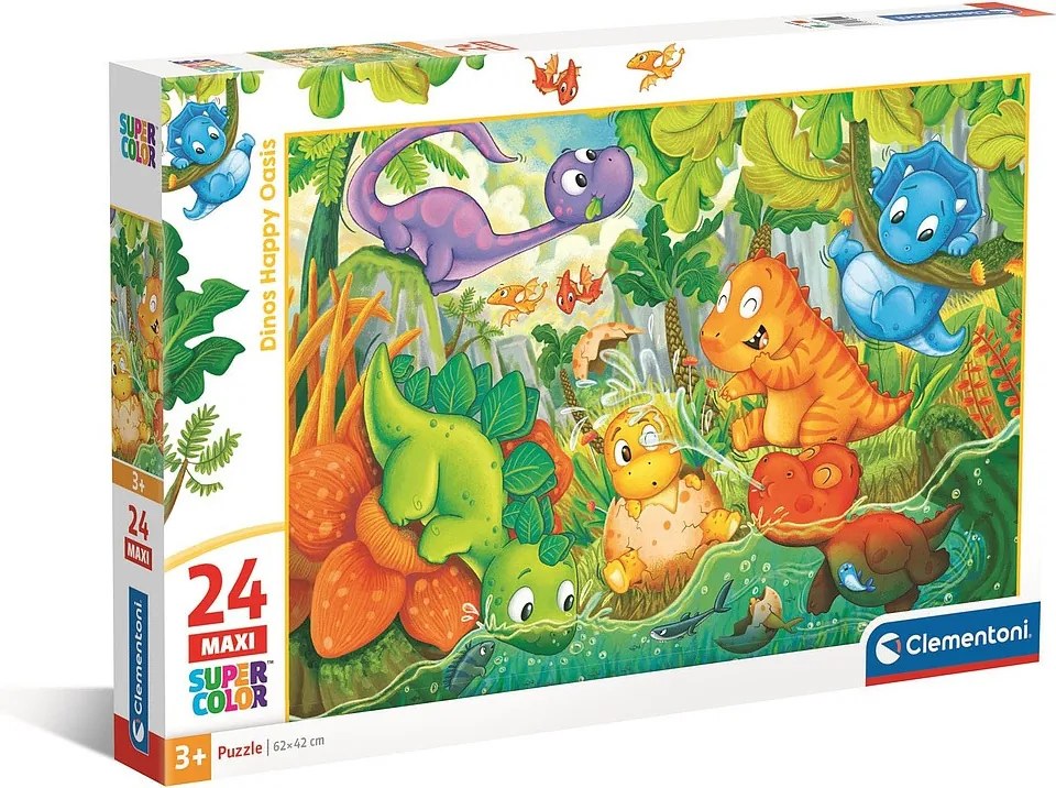 Dinoszaurusz Happy Oasis 24 db-os maxi puzzle Clementoni