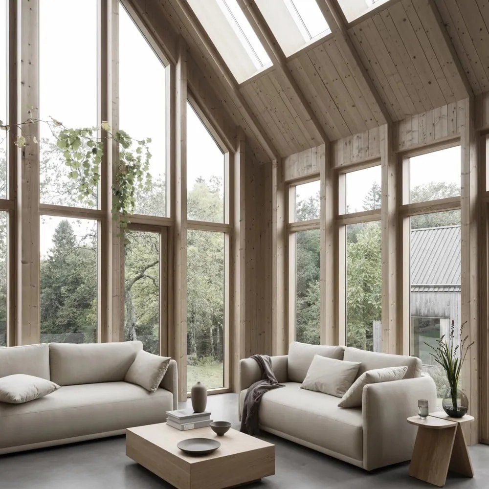 Natúr színű dohányzóasztal tölgyfa dekorral 70x100 cm GOBA – Blomus