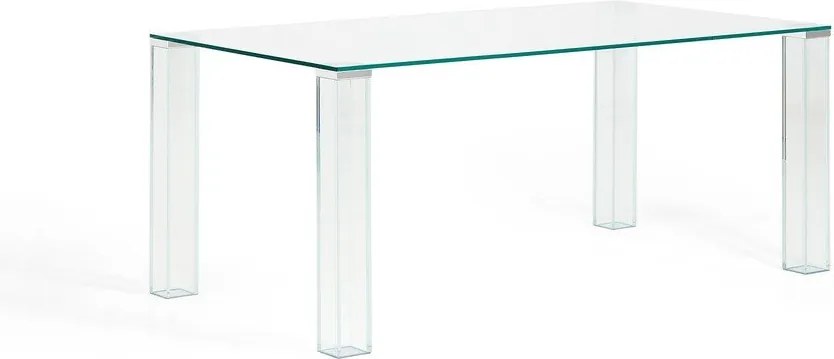 Üveg étkezőasztal 90x160 cm Adularia – Kave Home