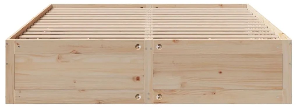 tömör fenyőfa fiókos ágykeret matrac nélkül 200 x 200 cm