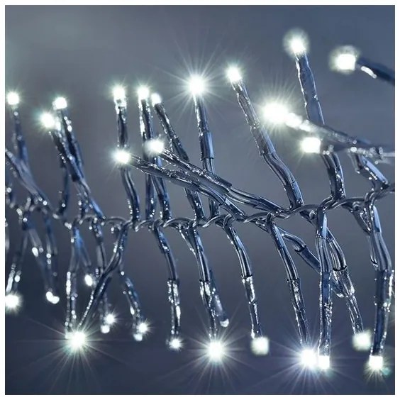 Solight 1V11-W - LED Karácsonyi lánc 576xLED/8 funkció 8m IP44 hideg fehér + távirányító