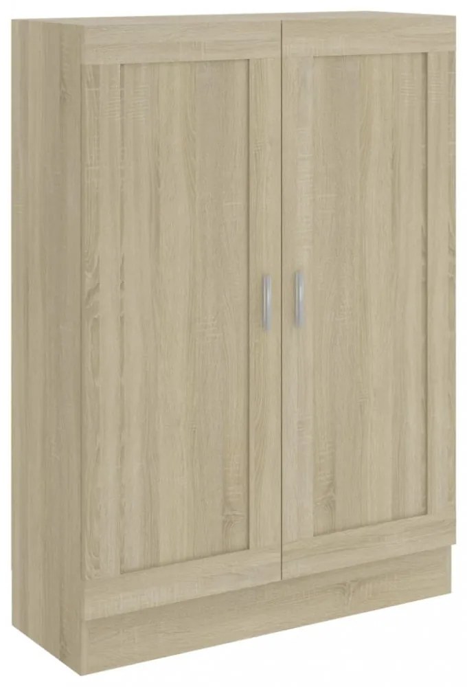 sonoma tölgy színű szerelt fa könyvszekrény 82,5 x 30,5 x 115cm