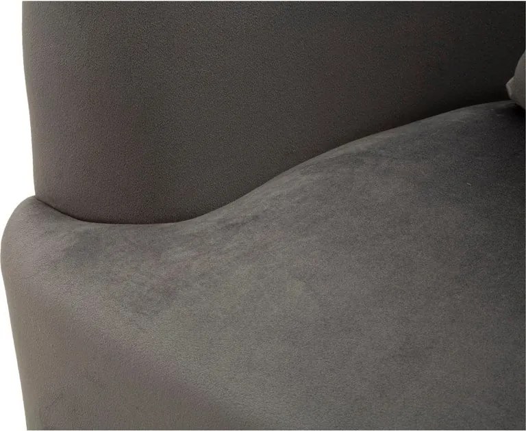 Szürke bársony fotel Silvery – Mauro Ferretti