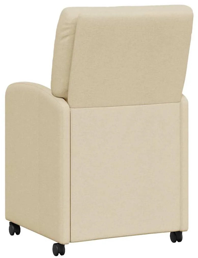 Kerekes Étkező Székek 2 pcs Krém 57 x 67 x 95 cm szövet