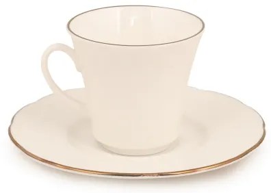 83 darabos étkészlet, fehér/rézszínű/porcelán