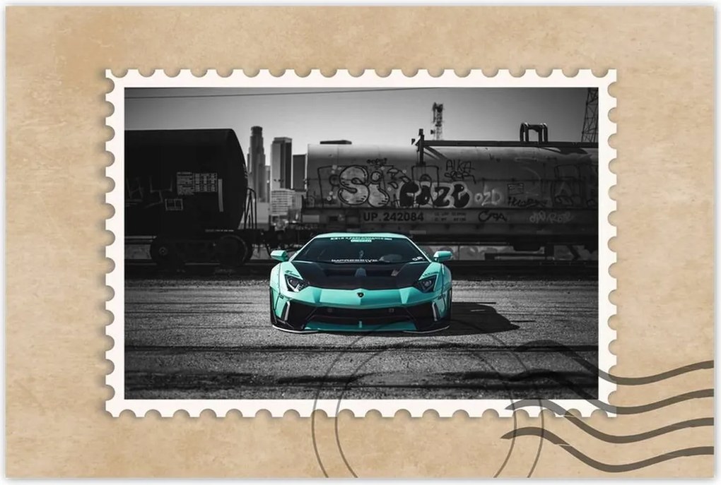 Poszterek 120x80 Türkiz Lamborghini
