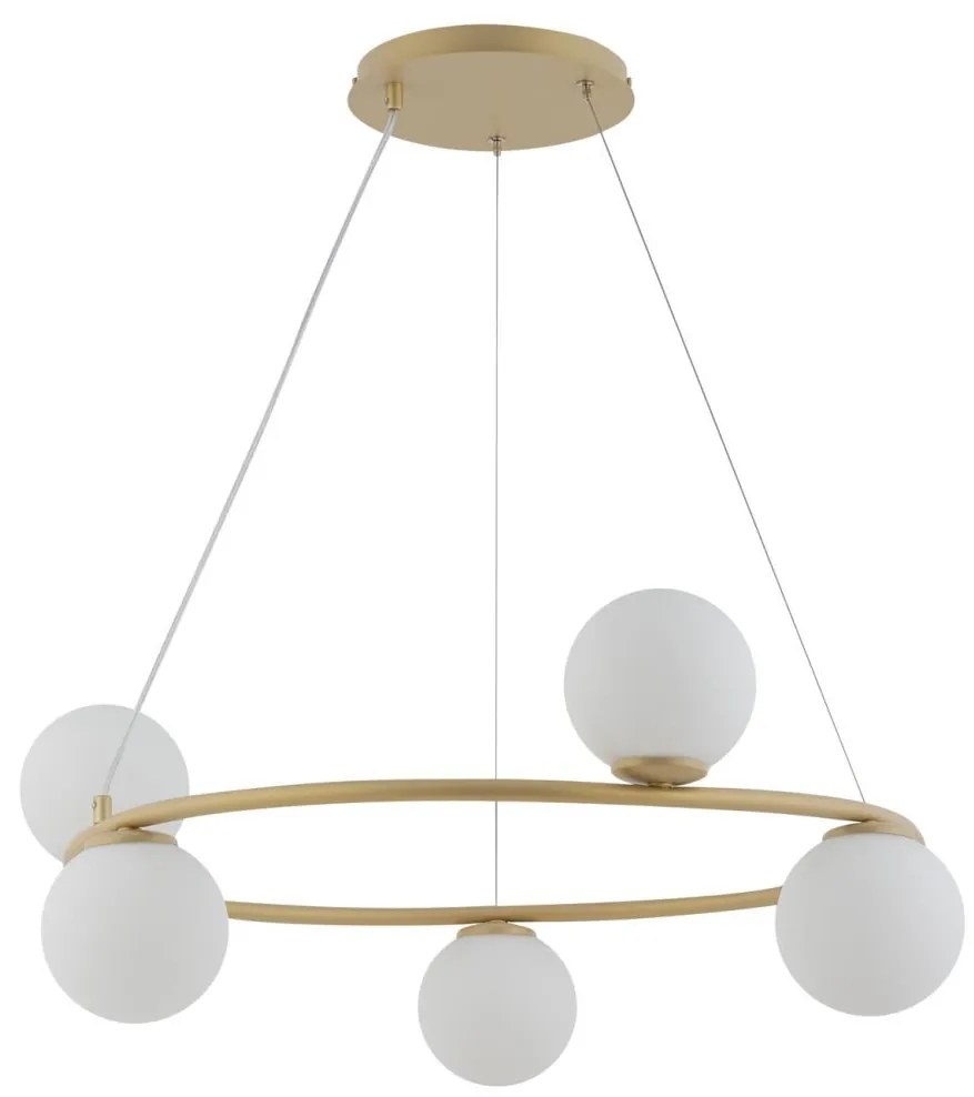 Csillár zsinóron GAMA 5xG9/12W/230V arany