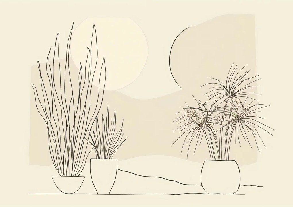 Poszter 29,7x21cm Növényzet pasztellben