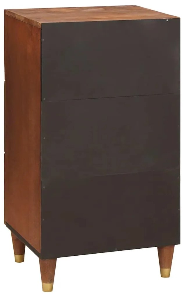 Széf fiókkal Barna 40 x 33.5 x 75 cm Kanna és tömör mango fa