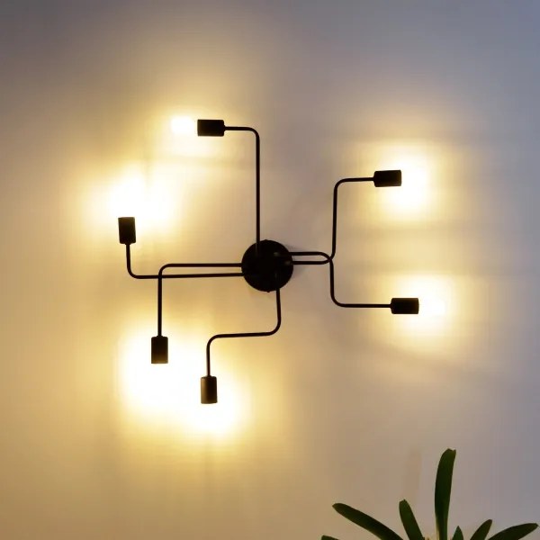 LED Felületre szerelhető csillár TUBE 6xE27/15W/230V