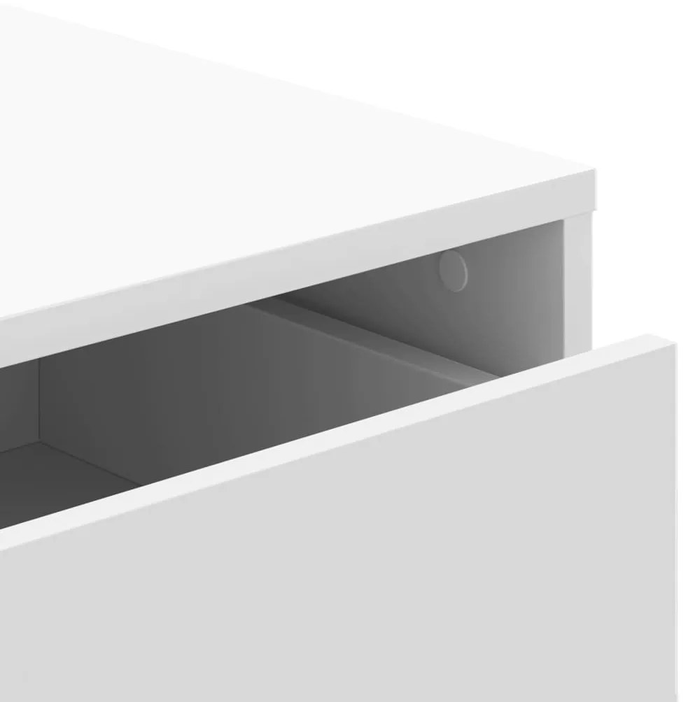 vidaXL fehér szerelt fa fiókos sarokszekrény 40 x 41 x 58 cm