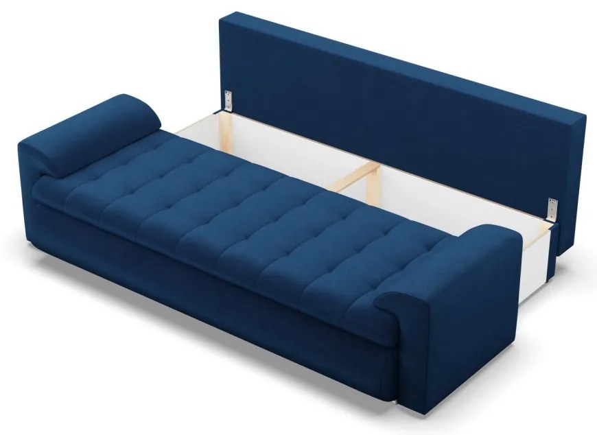 Tokio kanapéágy, bársony, kék