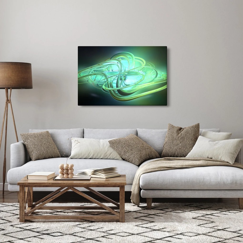Zöld absztrakció kép (90x60 cm)