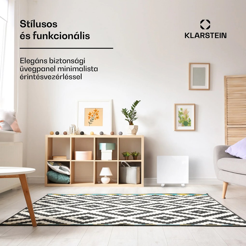 Klarstein Bornholm Single, konvektor, 1000 W, termosztát, időzítő, fehér