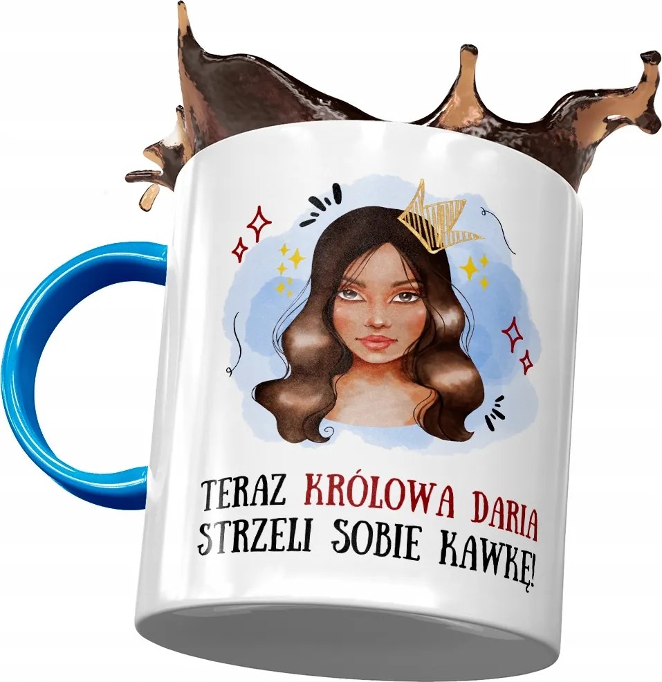 Kék Bögre Daria Barátnő Feleség Ajándék Nyomtatott Fotóval