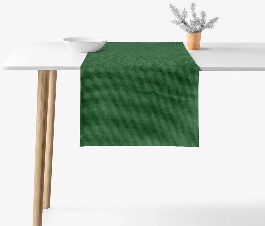 Goldea malaga asztali futó - sötétzöld 20x140 cm
