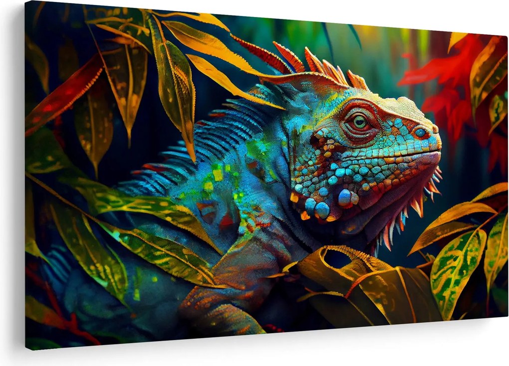 Kép - Színes leguán (90x60 cm)