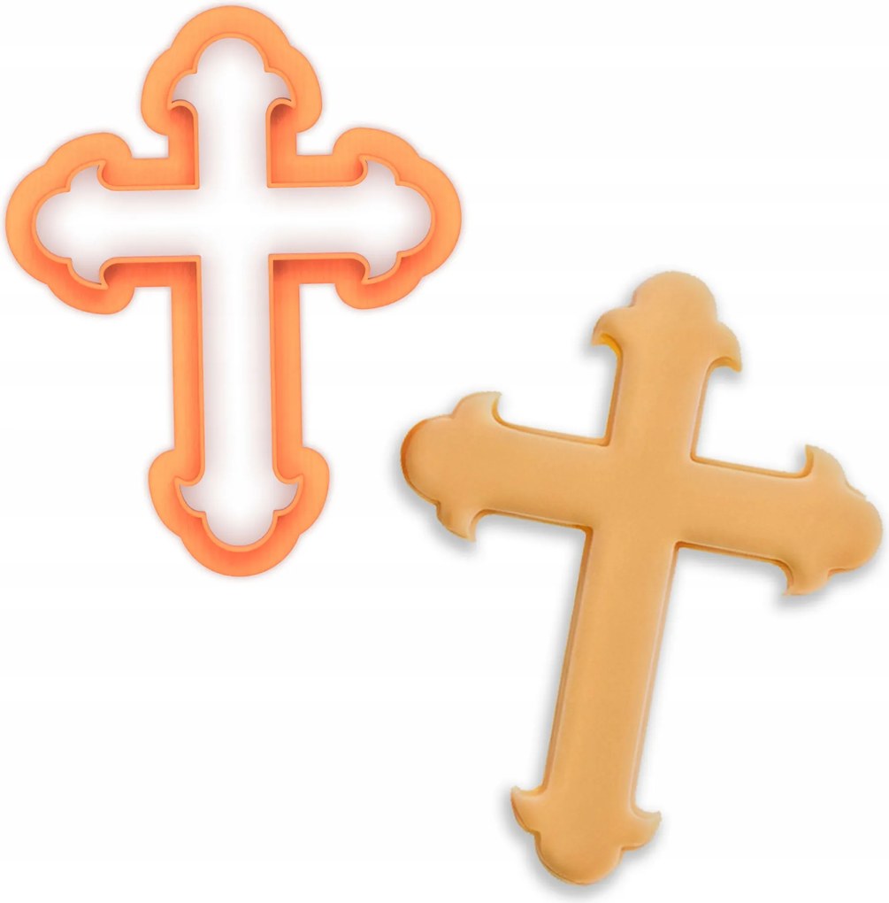 Prémium Kekszlyukasztó Kereszt Dekoratív szentáldozás körvonal