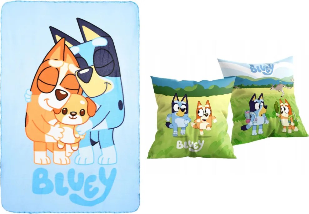 Bluey Snuggle Day polár takaró és párna szett, 2 részes