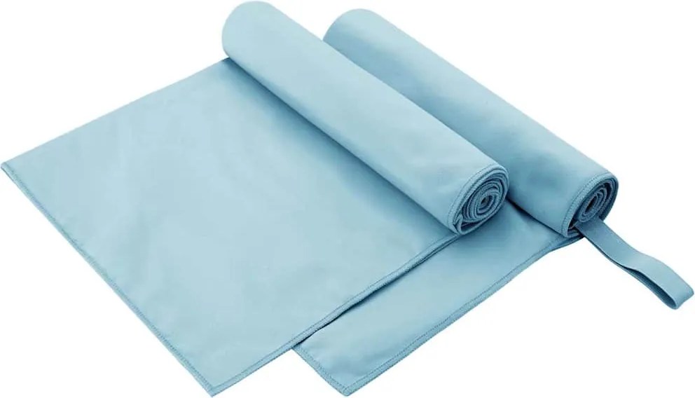 vidaXL Sport Törölközők 2 pcs Kék 100 x 50 cm Poliészter és poliamid